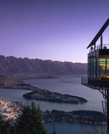 Queenstown vue de haut Sunset